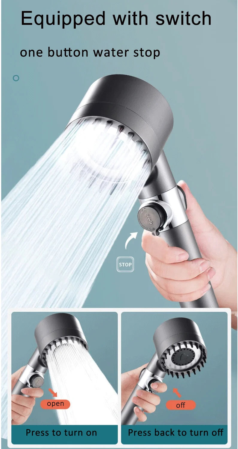 The High Pressure Adjustable Filtered Shower Head